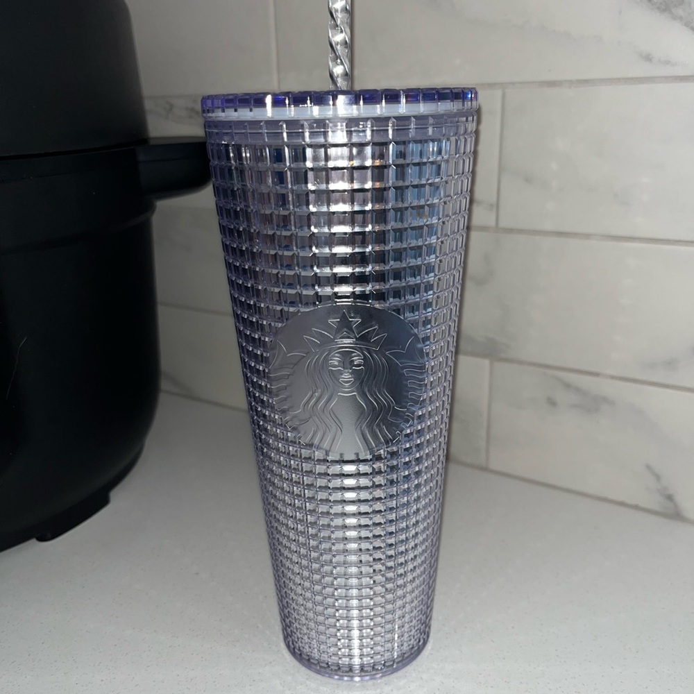 Silver Starbucks Tumbler